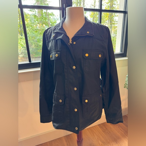 Women's JCrew Canvas Jacket - Dark Olive - NWOT - Size TL - Picture 1 of 6